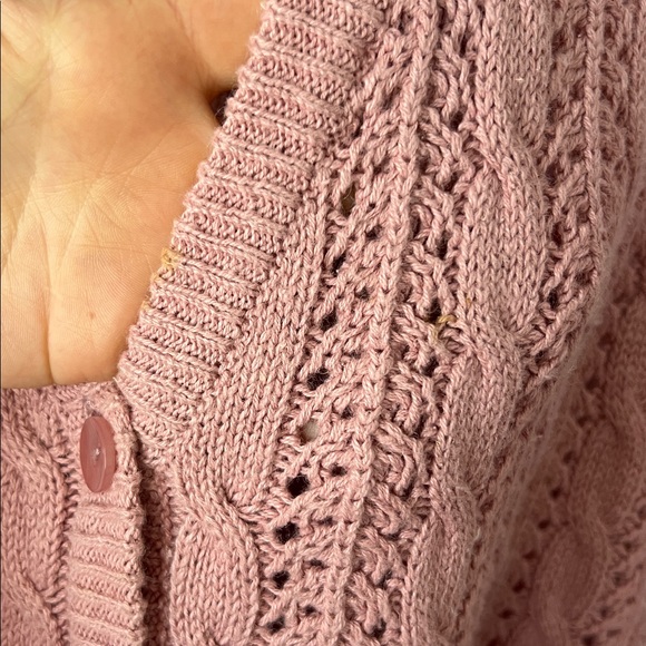 Women’s Vintage APPLESEEDS Cable Knit Pink* Vest - Picture 5 of 5